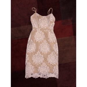 F21 Lace Midi Graduation Dress